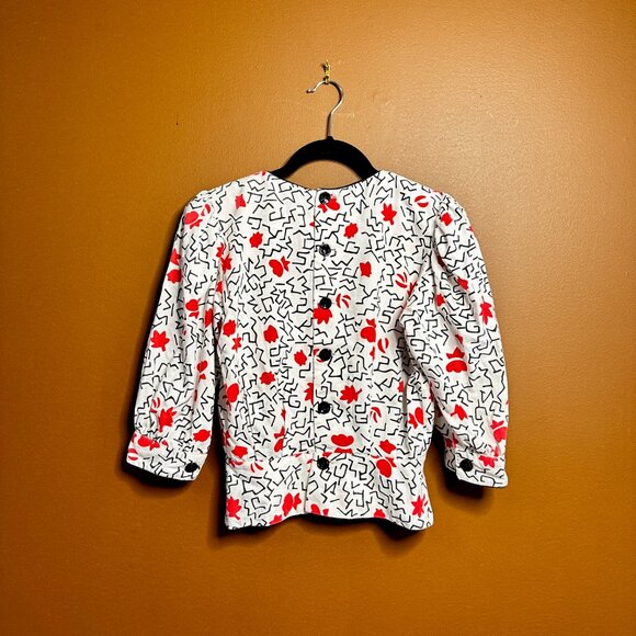 Vintage 1980s Petite Lanz Peplum Blouse – Size Small - Picture 5 of 6